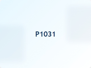 Meaning of Code P1031 and Solution